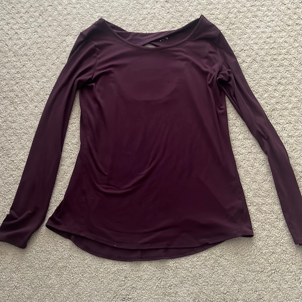 Athleta maroon open back top